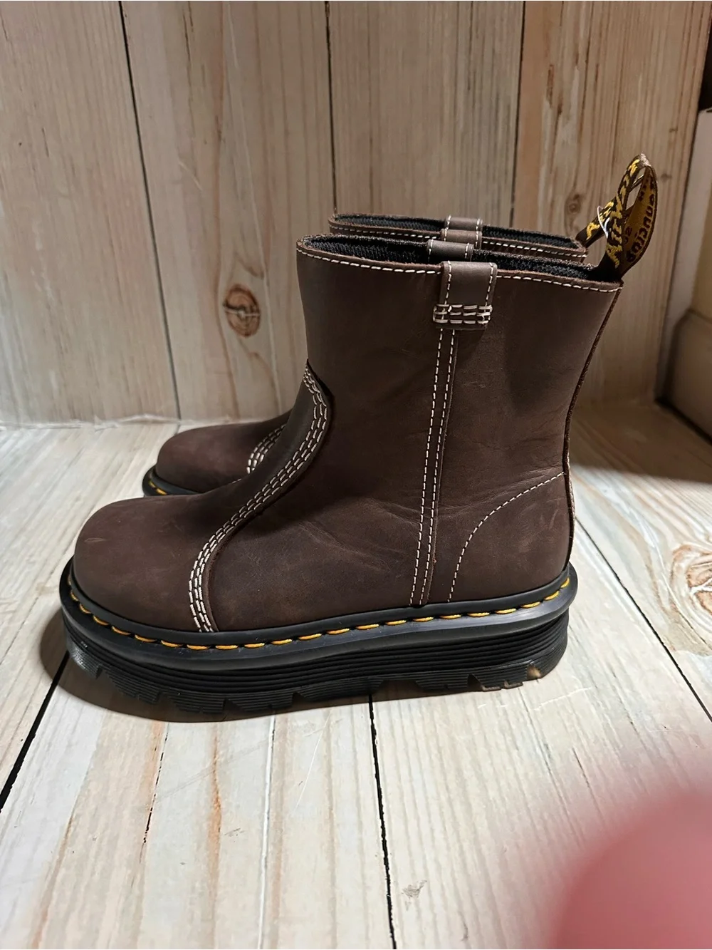 Dr. Martens brown pull